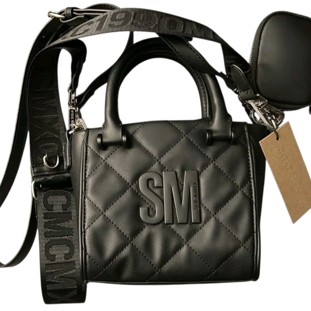 Steve Madden Black Quilted Women's Bag